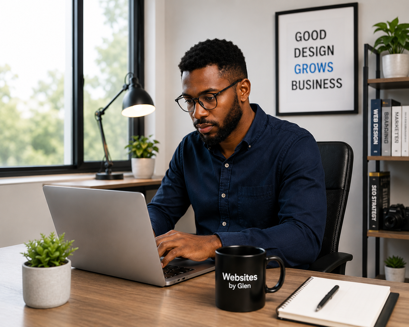 Modern web design workspace for Websites by Glen